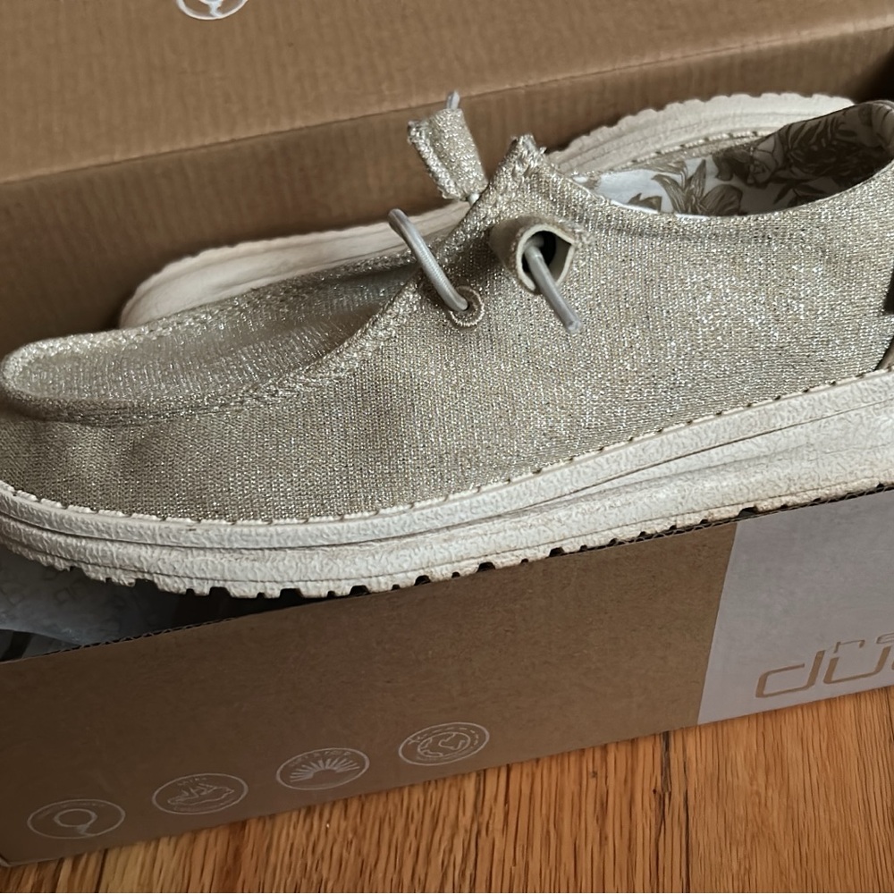 Hey Dude Women's Glitter Loafers - Gold